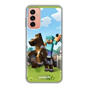 Чехлы для Samsung Galaxy M13 (Персонажи Майн Крафт) (На коне)