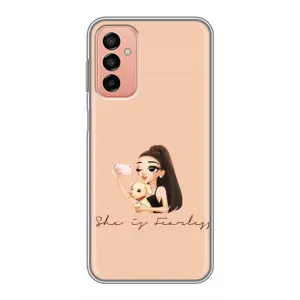 Силиконовый Чехол на Samsung Galaxy M13 с картинкой Стильных Девушек (С собакой)