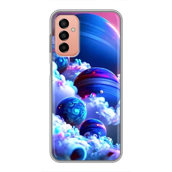 Чехол с рисунком «Синие планеты» для Samsung Galaxy M13 Чехол с рисунком «Синие планеты» для Samsung Galaxy M13