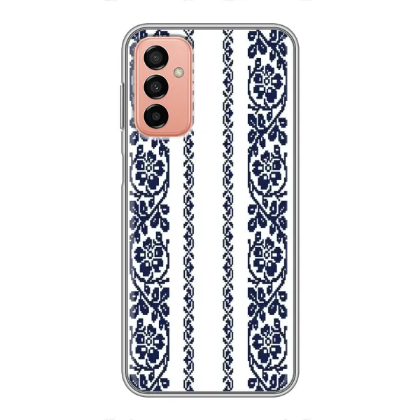 Чехол с рисунком «Синяя вышиванка» для Samsung Galaxy M13 Чехол с рисунком «Синяя вышиванка» для Samsung Galaxy M13