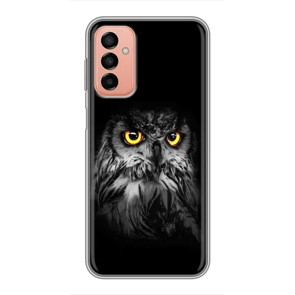 Чехол с рисунком «Сова на чёрном» для Samsung Galaxy M13 Чехол с рисунком «Сова на чёрном» для Samsung Galaxy M13