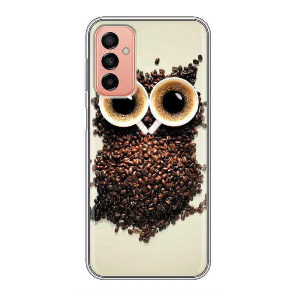 Чехол с рисунком «Сова с зерен кофе» для Samsung Galaxy M13 Чехол с рисунком «Сова с зерен кофе» для Samsung Galaxy M13