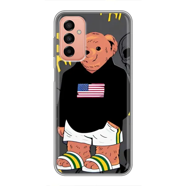 Чехол с рисунком «Teddy USA» для Samsung Galaxy M13 Чехол с рисунком «Teddy USA» для Samsung Galaxy M13