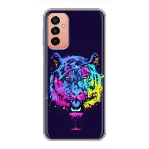 Силіконовий бампер з картинкою звірів для Samsung Galaxy M13 (Тигр-Арт)