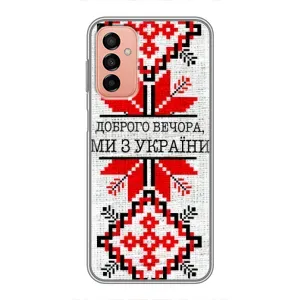 Силиконовый Чехол на Samsung Galaxy M13 (Вышиванка Доброго вечера)