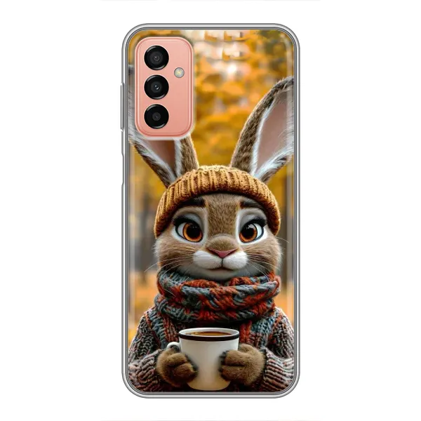 Чехол с рисунком «Зайчик с кофе» для Samsung Galaxy M13 Чехол с рисунком «Зайчик с кофе» для Samsung Galaxy M13