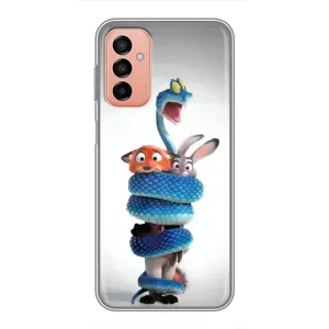 Силиконовый чехол с принтом Зоотрополіс для Samsung Galaxy M13 (Змея Зоо)