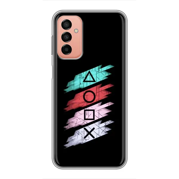 Чехол с рисунком «Значки Sony» для Samsung Galaxy M13 Чехол с рисунком «Значки Sony» для Samsung Galaxy M13