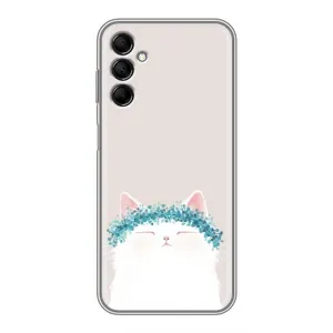 Чехол на тематику: Коты для Samsung Galaxy M14 5g (M146) (Белый котик)