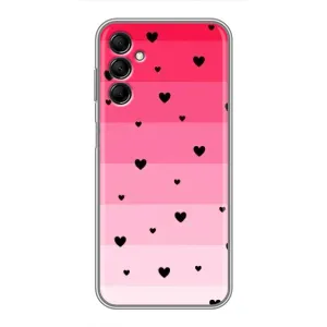 Чехлы с тематикой "Маленькие Сердечки" на Samsung Galaxy M14 (M146) (Чорные сердечки)
