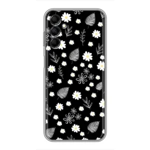Чехлы с тематикой "ЦВЕТЫ" на Samsung Galaxy M14 (M146) (цветение на чорном)