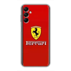 Силиконовый бампер с картинкой машины на Samsung Galaxy M14 (M146) (Ferrari Logo)