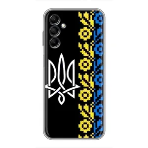 Силиконовый Чехол на Samsung Galaxy M14 (M146) (Герб и вышыванка)