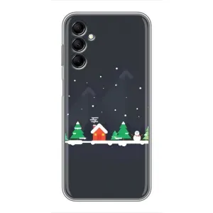 Силиконовый бампер на рождество для Samsung Galaxy M14 (M146) (Город зимний)