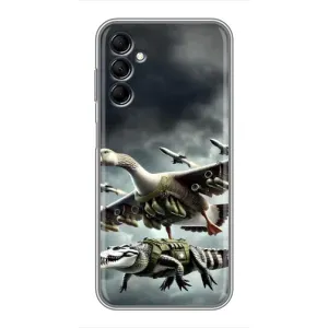 Чехол с мемами тралалело тралала для Samsung Galaxy M14 (M146) (Гусини и крокодило)