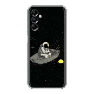Силиконовый Чехол с принтом "Космонавты" на Samsung Galaxy M14 (M146) (Космонавт на рыбалке)
