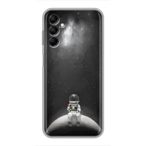 Силиконовый Чехол с принтом "Космонавты" на Samsung Galaxy M14 (M146) (Космонавт романтик)