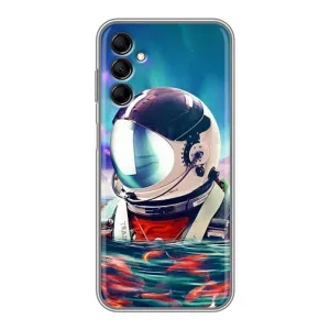 Силиконовый Чехол с принтом "Космонавты" на Samsung Galaxy M14 (M146) (Космонавт в воде)
