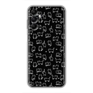 Чехол на тематику: Коты для Samsung Galaxy M14 5g (M146) (Котики на черном)