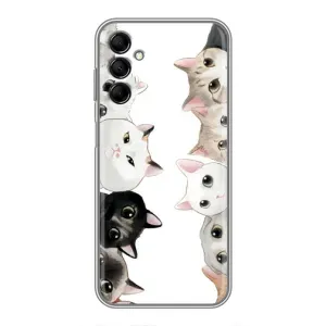 Силиконовый чехол с котиком для Samsung Galaxy M14 (M146) (Коты)