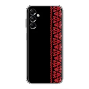 Силиконовый Чехол на Samsung Galaxy M14 (M146) (Красная Вышиванка)