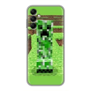 Чехлы для Samsung Galaxy M14 (M146) (Персонажи Майн Крафт) (Крипер 2)