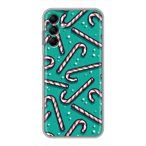 Силиконовый бампер на рождество для Samsung Galaxy M14 (M146) (Леденцы)