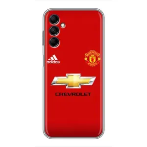 Силиконовые Чехлы принт Футбол на Samsung Galaxy M14 (M146) (Man United)