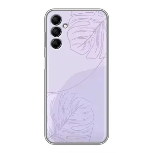 Чехол цветочный дизайн для Samsung Galaxy M14 (M146) (Монстера фиолетовая)
