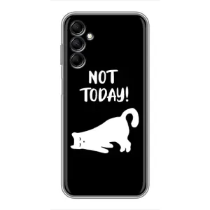 Бампер с изображением Котиков для Самсунг М14 (Not Today)