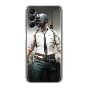 Силиконовый чехол с картинкой "Герой Pubg" на Samsung Galaxy M14 (M146) (Пабг)
