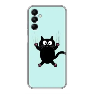 Силиконовый чехол с котиком для Samsung Galaxy M14 (M146) (Падающий кот)