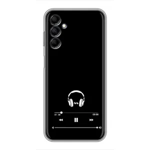 Чехол с картинками на черном фоне для Samsung Galaxy M14 (M146) (Плеер)