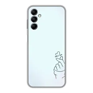 Чехлы (Знак сердечка) на Samsung Galaxy M14 (M146) (Сердце на голубом)