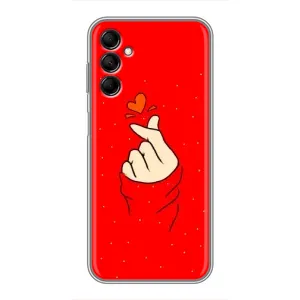 Чехлы (Знак сердечка) на Samsung Galaxy M14 (M146) (Сердце на красном)