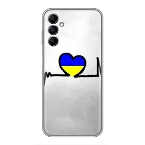 Силиконовый Чехол на Samsung Galaxy M14 (M146) (Я-Украина) (Украинская кардиограмма)