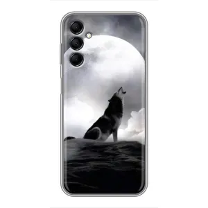 Чехол с Волком на Samsung Galaxy M14 (M146) (Волк и луна)