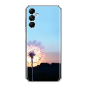 Силиконовый Чехол с одуванчиками на Samsung Galaxy M14 (M146) (Закат с одуванчиком)