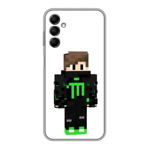 Чехлы для Samsung Galaxy M14 (M146) (Персонажи Майн Крафт) (Зеленый мальчик)