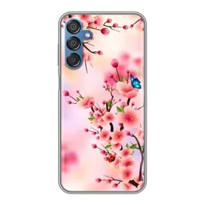 Чехол с принтом САКУРЫ на Samsung Galaxy M15 (M156) (Бабочки на сакуре)