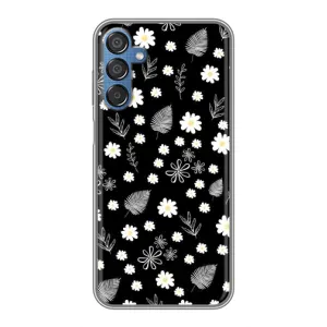 Чехлы с тематикой "ЦВЕТЫ" на Samsung Galaxy M15 (M156) (цветение на чорном)