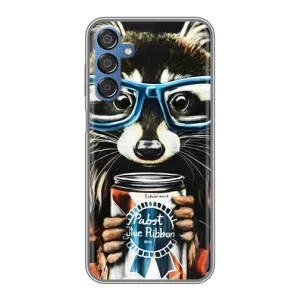 Силиконовый Чехол с Енотами на Samsung Galaxy M15 (M156) (Енот в очках)
