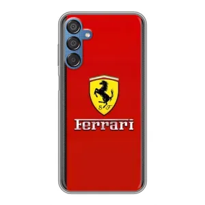Силиконовый бампер с картинкой машины на Samsung Galaxy M15 (M156) (Ferrari Logo)