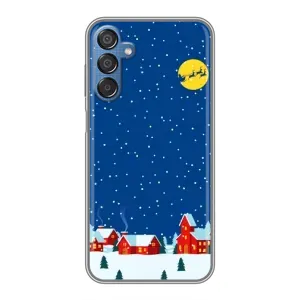 Силиконовый бампер на рождество для Samsung Galaxy M15 (M156) (Город в снегу)