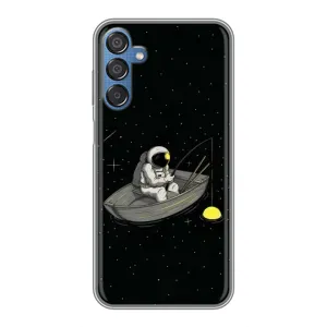 Силіконовый Чохол з принтом "Космонавти" на Samsung Galaxy M15 (M156) (Космонавт на рибалці)