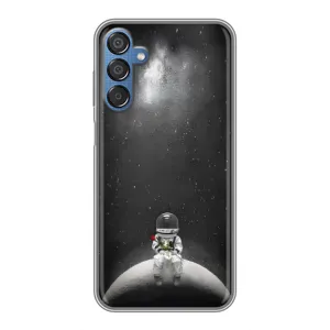 Силіконовый Чохол з принтом "Космонавти" на Samsung Galaxy M15 (M156) (Космонавт романтик)