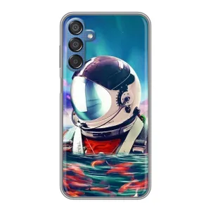 Силіконовый Чохол з принтом "Космонавти" на Samsung Galaxy M15 (M156) (Космонавт у воді)