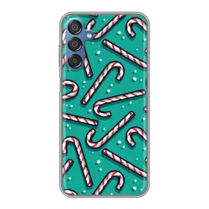 Силиконовый бампер на рождество для Samsung Galaxy M15 (M156) (Леденцы)