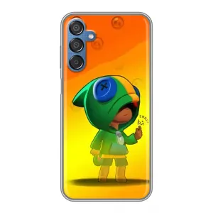 Чехол Бравл Старс для Samsung Galaxy M15 (M156) (LEON в кофте)