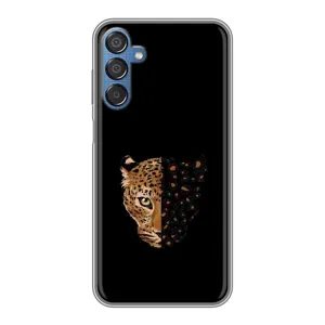 Чехол с леопардовым принтом на Samsung Galaxy M15 (M156) (Леопард на черном)